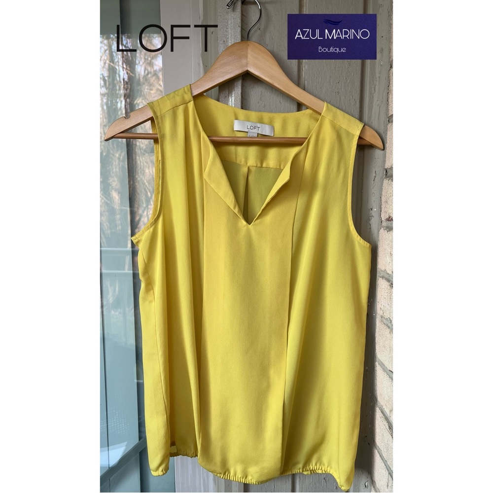Loft — Sleeveless blouse with bubble hem • Blusa sin mangas para mujer •